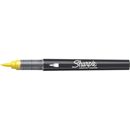 Sharpie Kreativmarker ACRYLIC, Pinselspitze, gelb