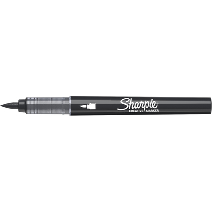Sharpie Kreativmarker ACRYLIC, Pinselspitze, schwarz