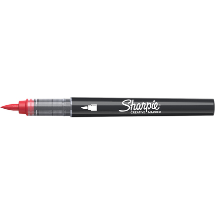 Sharpie Kreativmarker ACRYLIC, Pinselspitze, rot