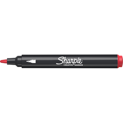 Sharpie Kreativmarker ACRYLIC, Rundspitze, rot