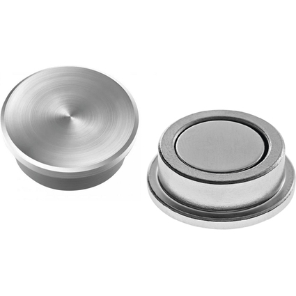 magnetoplan Discofix Neodym-Magnete "forte", silber, 25 mm