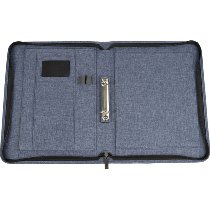 WEDO Ringbuchmappe "DENIM, A4, aus Polyester, blaumeliert