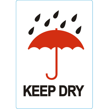 rillprint Hinweisetiketten "KEEP DRY"