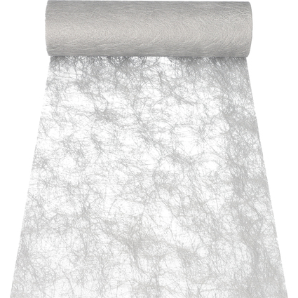 PAPSTAR Tischlufer/Dekoband "Sizoflor", silber