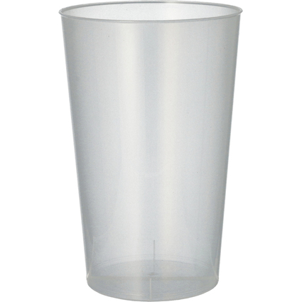 PAPSTAR Mehrweg-Trinkbecher PP, 0,5 l, transluzent, 30er