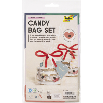 folia Bodenbeutel-Set / Candy Bag Set "Merry Woofmas"