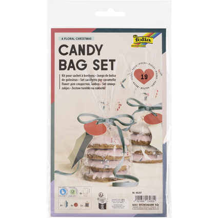 folia Bodenbeutel-Set / Candy Bag Set "Floral Christmas"