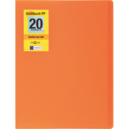 PAGNA Sichtbuch "School", DIN A4, mit 20 Hllen, orange