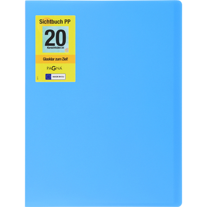 PAGNA Sichtbuch "School", DIN A4, mit 20 Hllen, hellblau