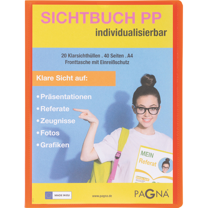 PAGNA Prsentations-Sichtbuch "School", DIN A4, orange