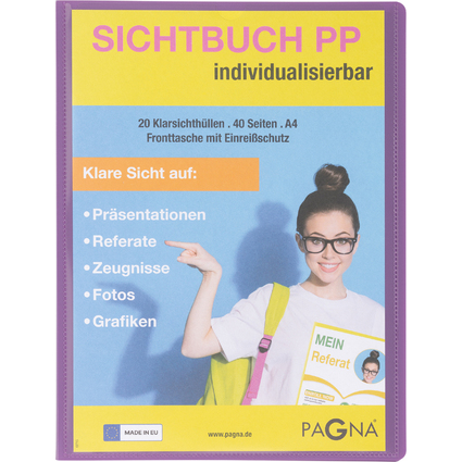 PAGNA Prsentations-Sichtbuch "School", DIN A4, lila