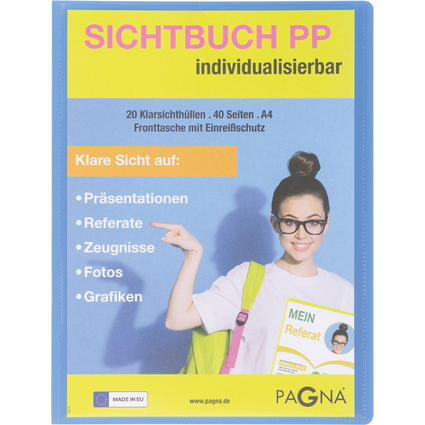 PAGNA Prsentations-Sichtbuch "School", DIN A4, hellblau