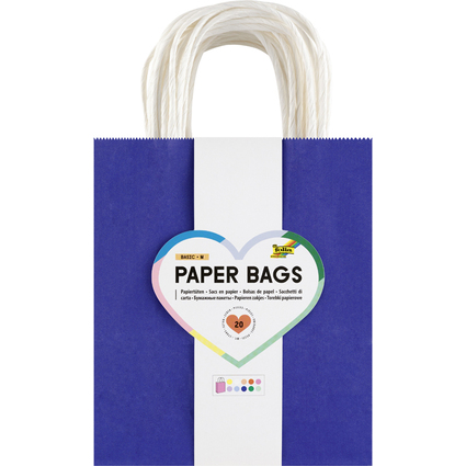 folia Papier-Tragetschen BASIC, Gre: M, farbig sortiert