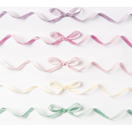 folia Samtbnder-Set PASTELL, farbig sortiert