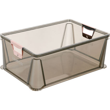 keeeper Aufbewahrungsbox "luis", 45 Liter, grau-transparent