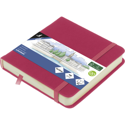 kangaro Skizzenbuch, 80 Blatt, 120 x 120 mm, ruby