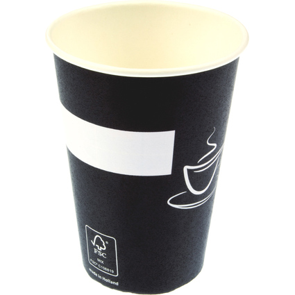 kangaro Papp-Trinkbecher Eco, 0,18 l, schwarz / wei