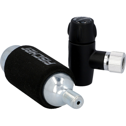 FISCHER Fahrrad-Luftpumpe und Kartusche CO2