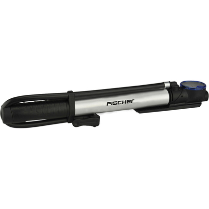 FISCHER Mini-Fahrrad-Standpumpe 2in1, fr alle Ventile
