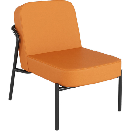 PAPERFLOW Besuchersessel MEDSO RUND S, Kunstleder, orange