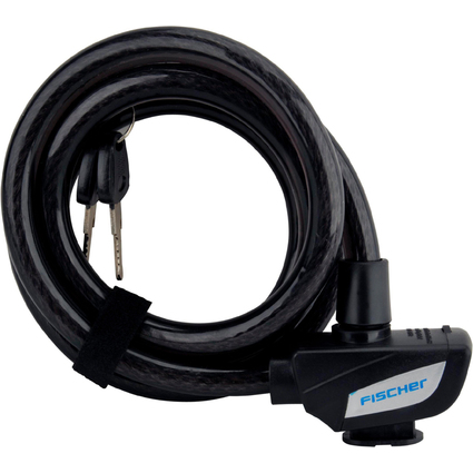 FISCHER Kabel-Fahrradschloss, Lnge: 1.800 mm, schwarz