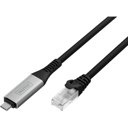 DIGITUS USB 3.2 Ethernet-Kabel, USB-C - RJ45 Stecker, 3,0 m