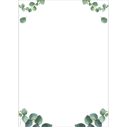 sigel Design-Papier "Eucalyptus", DIN A4, 90 g/qm, 2-spaltig