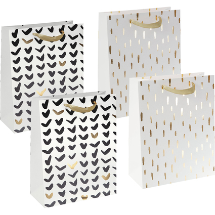 sigel Geschenktten-Set "Brush Art Black & Gold", 4er Set