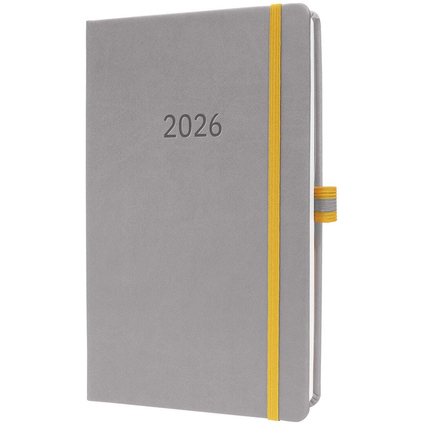 sigel Buchkalender Linescape 2026, ca. A5, hellgrau
