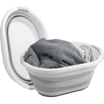 Linden Berg Wschekorb, faltbar, 36 Liter, grau/wei