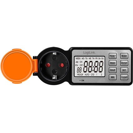 LogiLink Digitale Zeitschaltuhr Outdoor, IP44, 3.600 Watt