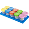 Lufer Pinselbecher, Becher transluzent, Deckel farbig