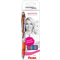 Pentel Gel-Tintenroller EnerGel XmRT, 4er Set, Fancyfarben