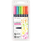 Tombow Kalligraphie-Stift Fudenosuke Neon, 6er-Set