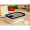 GastroMax Reibe mit Auffangbehlter, transparent/schwarz