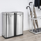 helit Abfalltrenner "the twin bin", 2 x 30 Liter, Edelstahl