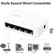 LogiLink Desktop Gigabit Ethernet Switch, 5-Port, wei