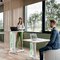 LEITZ Sitz-Steh-Schreibtisch Ergo Compact, wei, mit Rollen