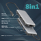 DIGITUS Docking Station, USB-C, 8-Port, grau / schwarz