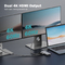 DIGITUS Docking Station, USB-C, 8-Port, grau / schwarz