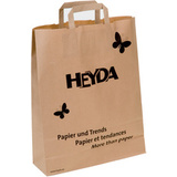 HEYDA Papier-Tragetasche, mit schwarzem HEYDA-Werbeaufdruck