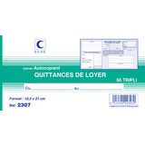 ELVE manifold "Quittances de loyer", 105 x 210 mm horizontal