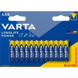 VARTA alkaline Batterie longlife Power, micro AAA, Sparpack
