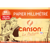 CANSON Millimeterpapier, din A4, 90 g/qm, Farbe: dunkelbraun