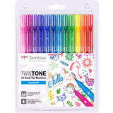 Tombow doppelfasermaler "TwinTone" rainbow Colours, 12er Set