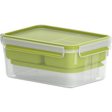 emsa xl Lunchbox clip & GO, 2,3 Liter, transparent / grün