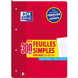 Oxford bloc de feuilles simples perfores, A4, seys