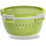 emsa fruit Bowl clip & GO, 1,1 Liter, transparent/grün, rund