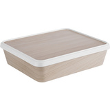 APS lunchbox SERVING box L, 300 x 250 x 80 mm, weiß/beige