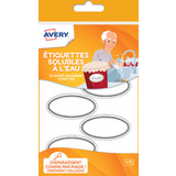 AVERY etiquette soluble  l'eau, oval